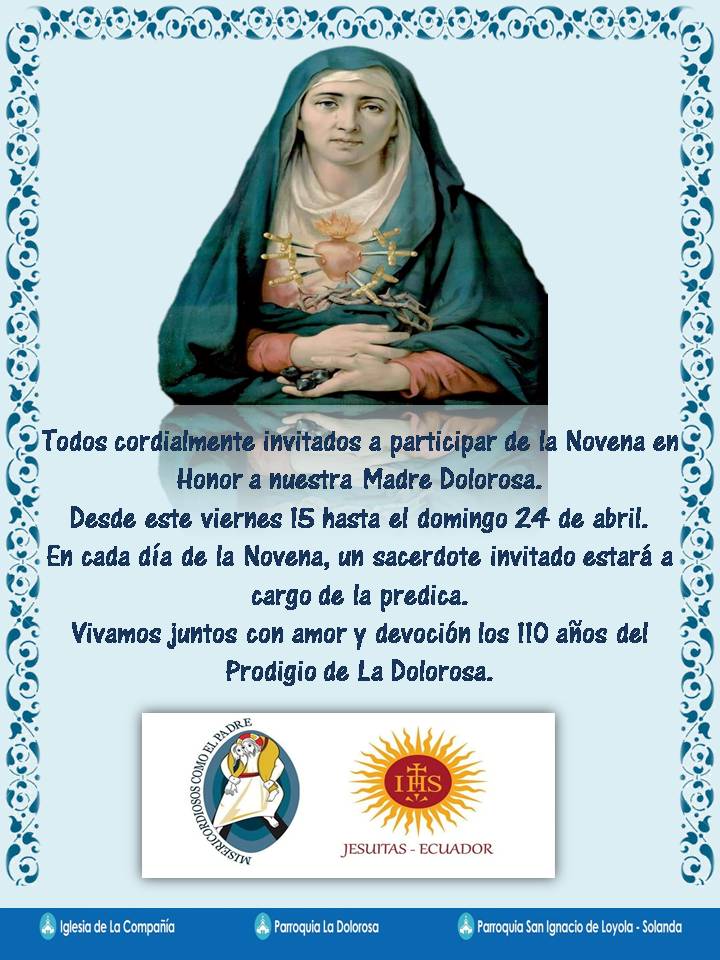 Todos Cordialmente Invitados A Participar De La Novena En Honor A