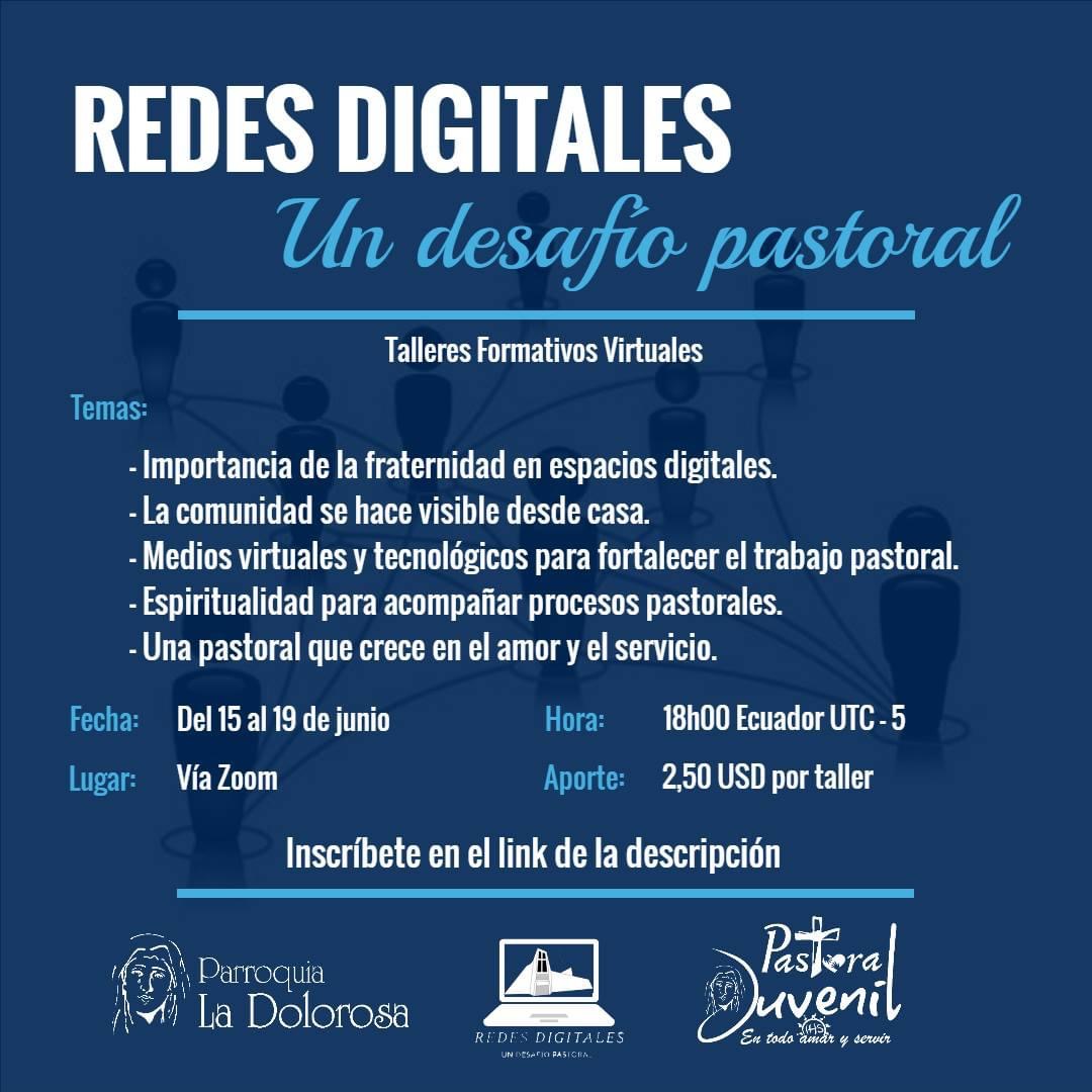 INVITACIÓN PARA PARTICIPAR DEL TALLER DE REDES DIGITALES | Parroquia La  Dolorosa