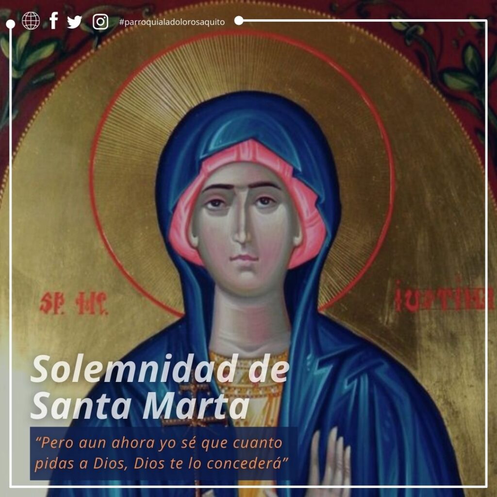 Imagen de la Solemnidad de Santa Marta 